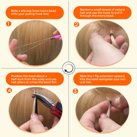 Extensions capillaires I Tip montrées avec un look stylé