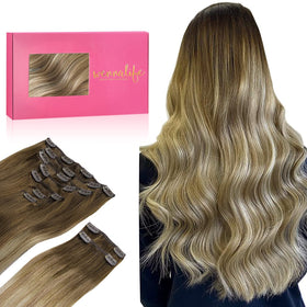 Extensions capillaires Wennalife 18 pouces couleur ombre marron et blond