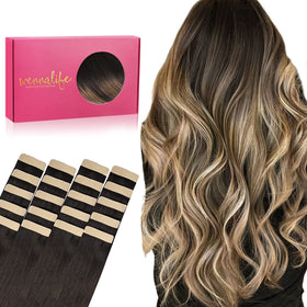 Extensions capillaires Wennalife 20 pièces 14 pouces brun foncé à châtaigne