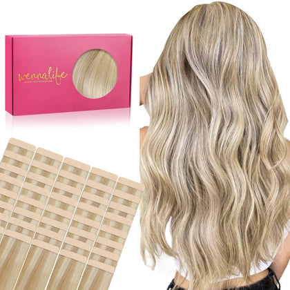 Extensions capillaires Wennalife 40pcs 100g 16 pouces blond sale vue avant