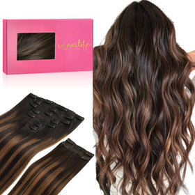 Extensions capillaires Wennalife clip in 150g 18 pouces en balayage