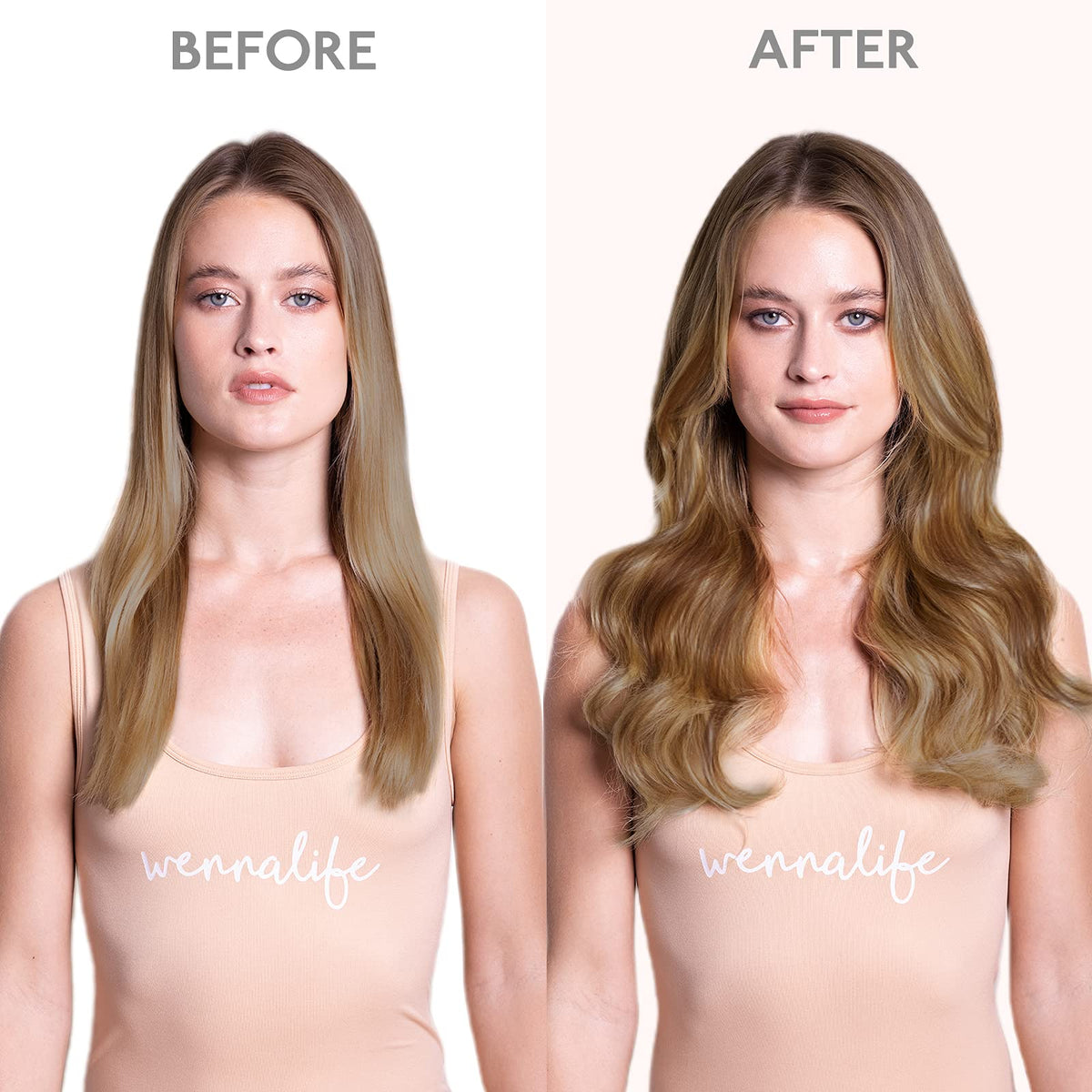 Extensions capillaires Wennalife montrant la texture douce