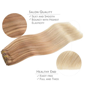 Extensions capillaires Wennalife portées par une femme