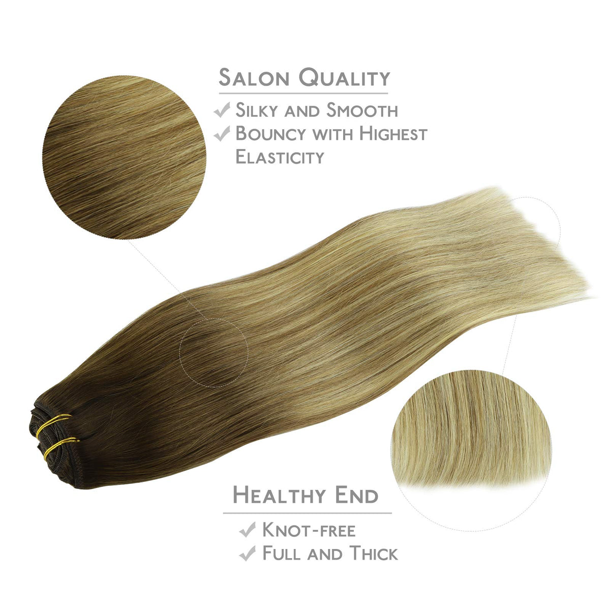 Extensions capillaires Wennalife posées sur un fond neutre