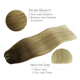 Extensions capillaires Wennalife posées sur un fond neutre