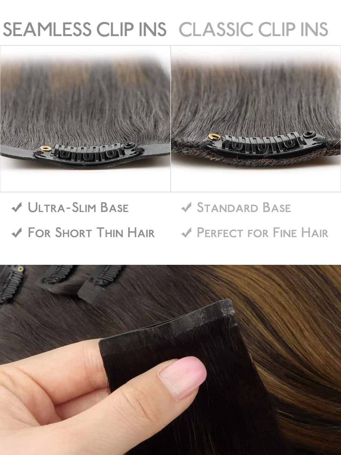 Extensions capillaires Wennalife posées sur un mannequin