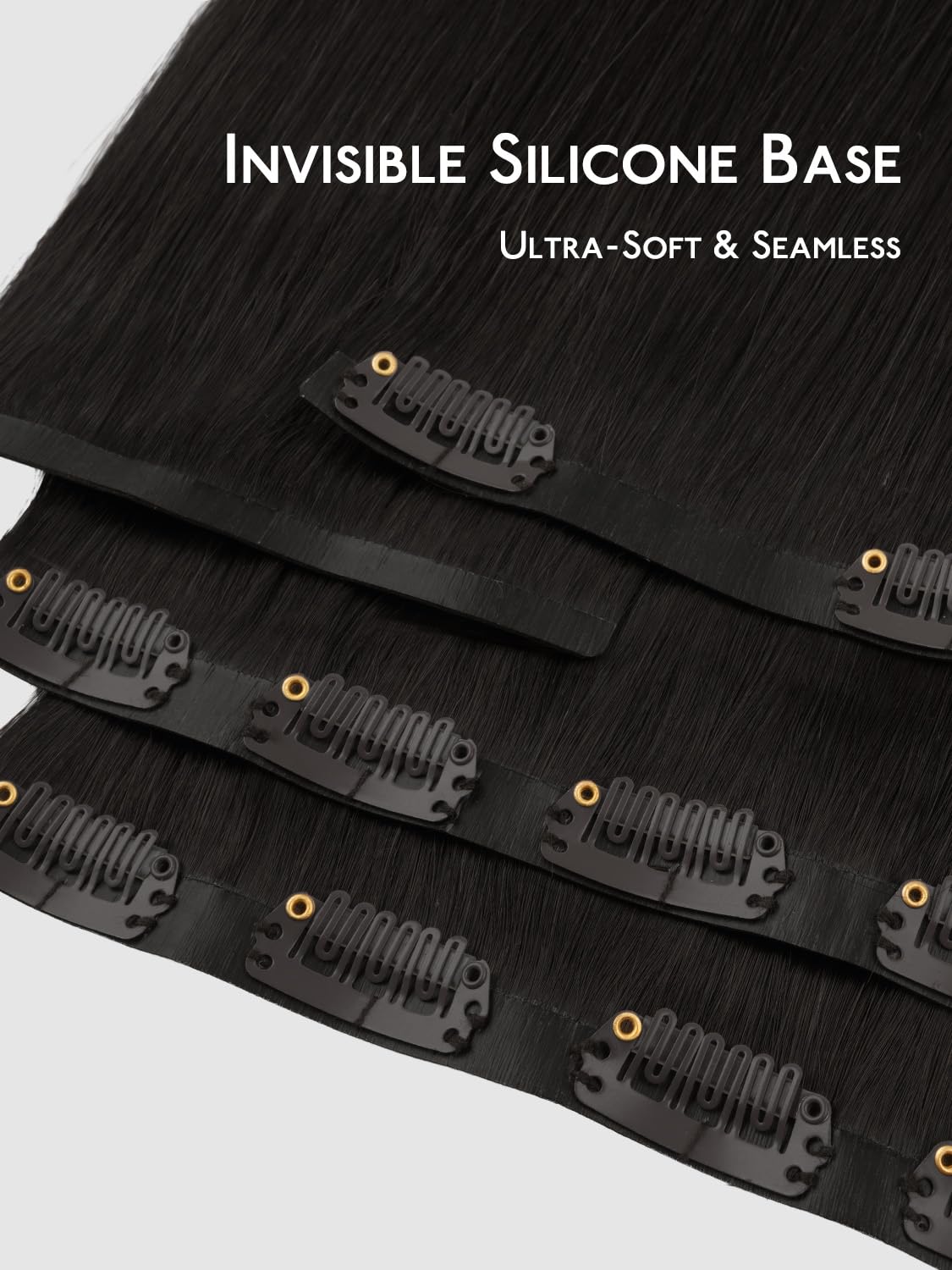 Extensions capillaires Wennalife présentées avec une brosse
