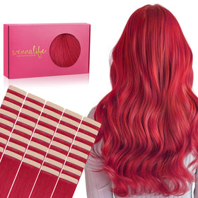 Extensions capillaires Wennalife rouges 16 pouces en paquet