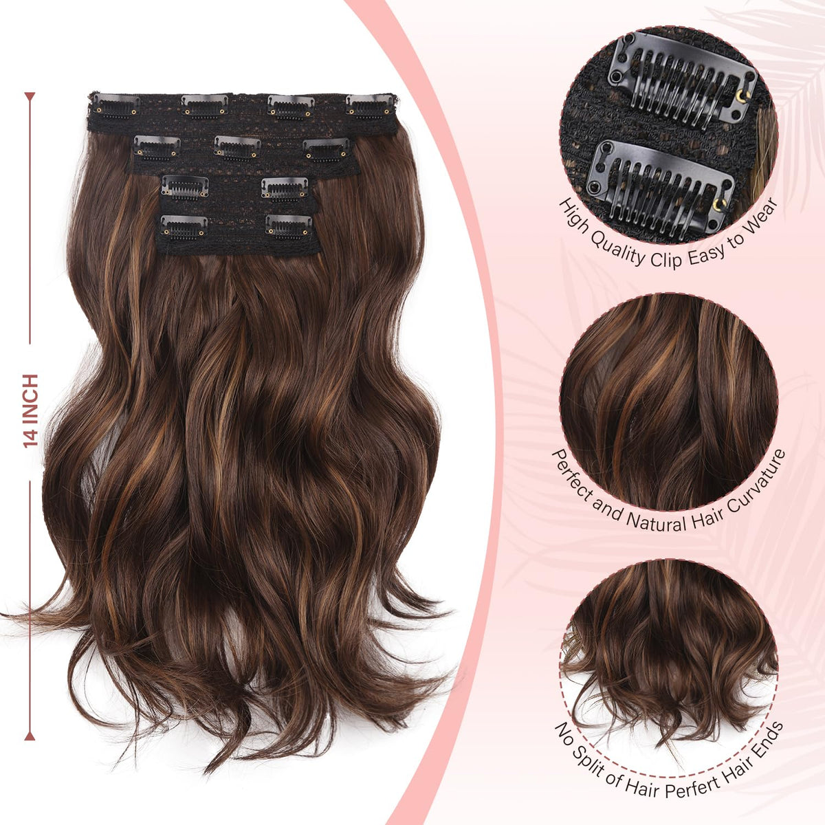 Extensions capillaires ZQIAN BEAUTY en paquet avec dimensions