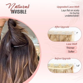 Extensions capillaires ZQIAN BEAUTY posées sur un support