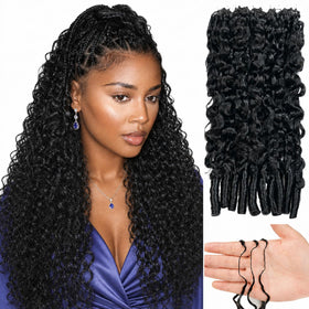 Extensions Cheveux Bouclés ALIDIDI MINI KNOTS 20 pouces vue de face