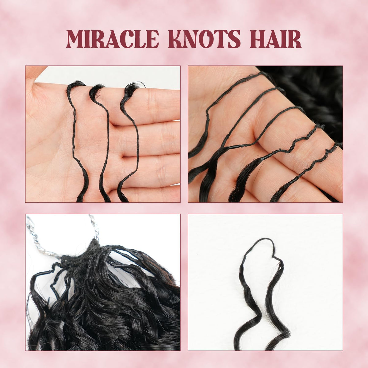 Extensions Cheveux Bouclés ALIDIDI MINI KNOTS sur un modèle