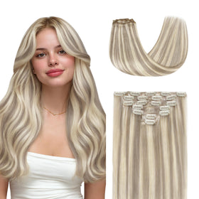 Extensions cheveux clip-in GOO GOO 16 pouces couleur #18F/60A