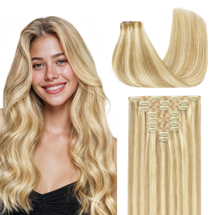 Extensions cheveux clip-in GOO GOO 20 pouces couleur #18D/22F