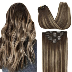 Extensions cheveux clip-in GOO GOO 20 pouces couleur balayage
