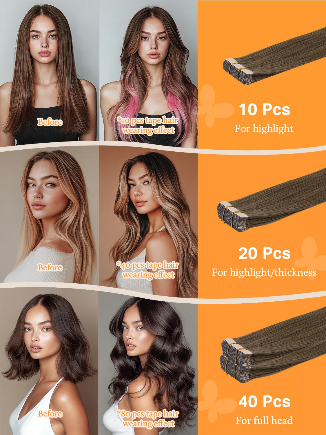 Extensions cheveux DOORES en couleur unie