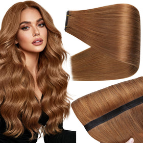 Extensions cheveux Full Shine 18 pouces couleur cuivre vue de face