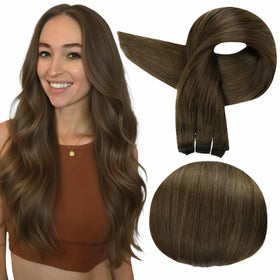 Extensions Cheveux Full Shine 20 pouces, vue avant avec texture soyeuse