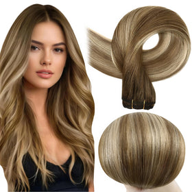 Extensions cheveux Full Shine 24 pouces, couleur noire, vue avant