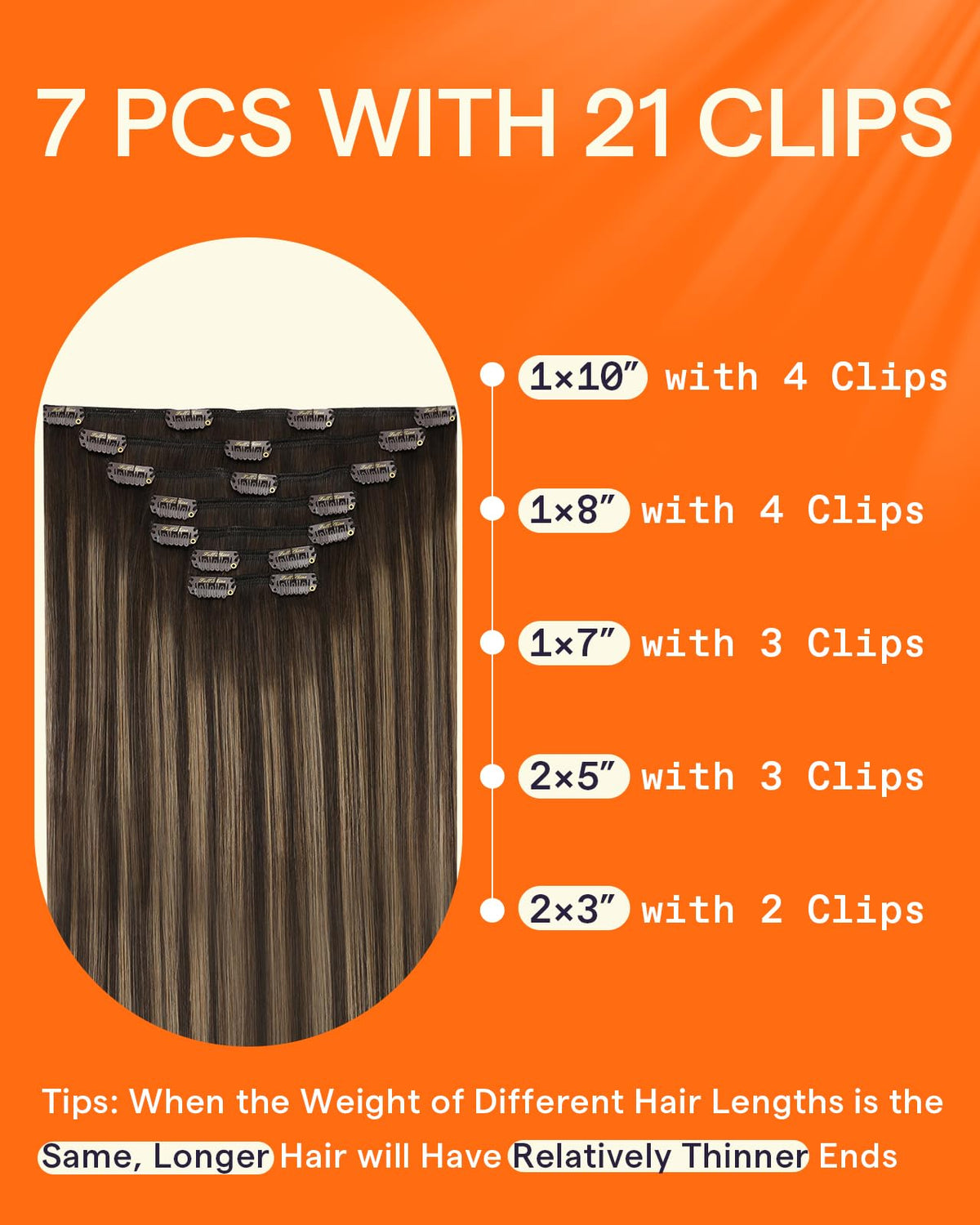 Extensions cheveux Full Shine en paquet avec étiquettes