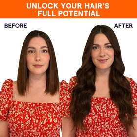 Extensions cheveux Full Shine installées sur un mannequin