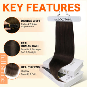 Extensions cheveux Full Shine montrant la texture naturelle