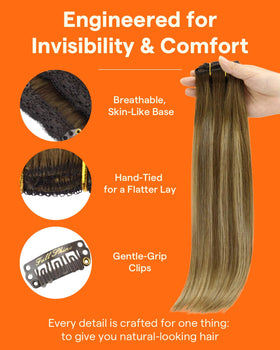 Extensions cheveux Full Shine sur un fond neutre