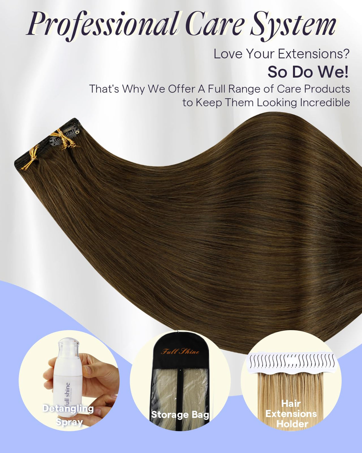 Extensions cheveux Full Shine sur un modèle