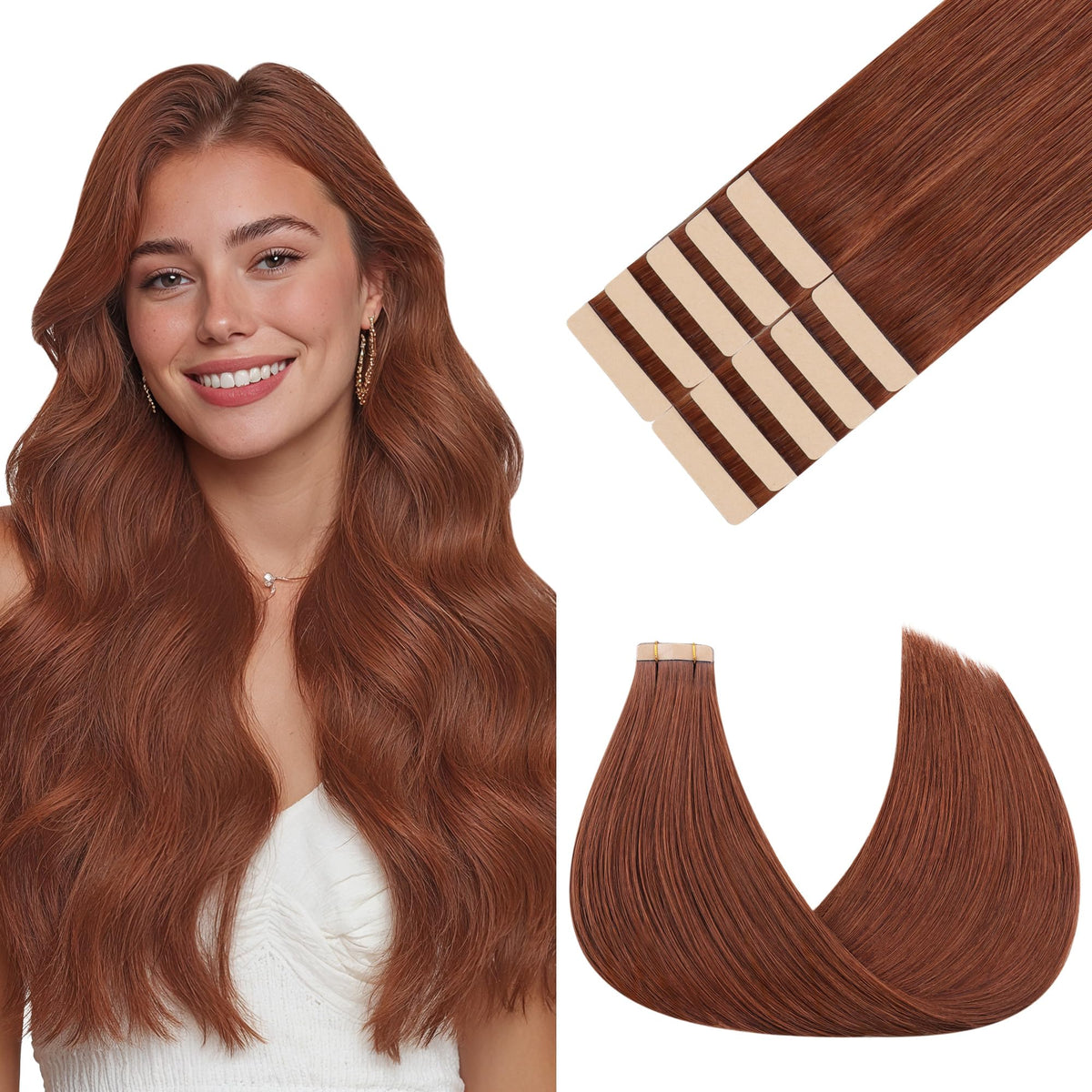 Extensions cheveux GOO GOO 14 pouces couleur #33B vue de face