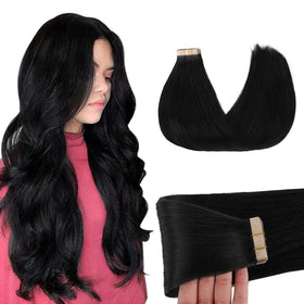 Extensions cheveux GOO GOO 18" noir vue de face