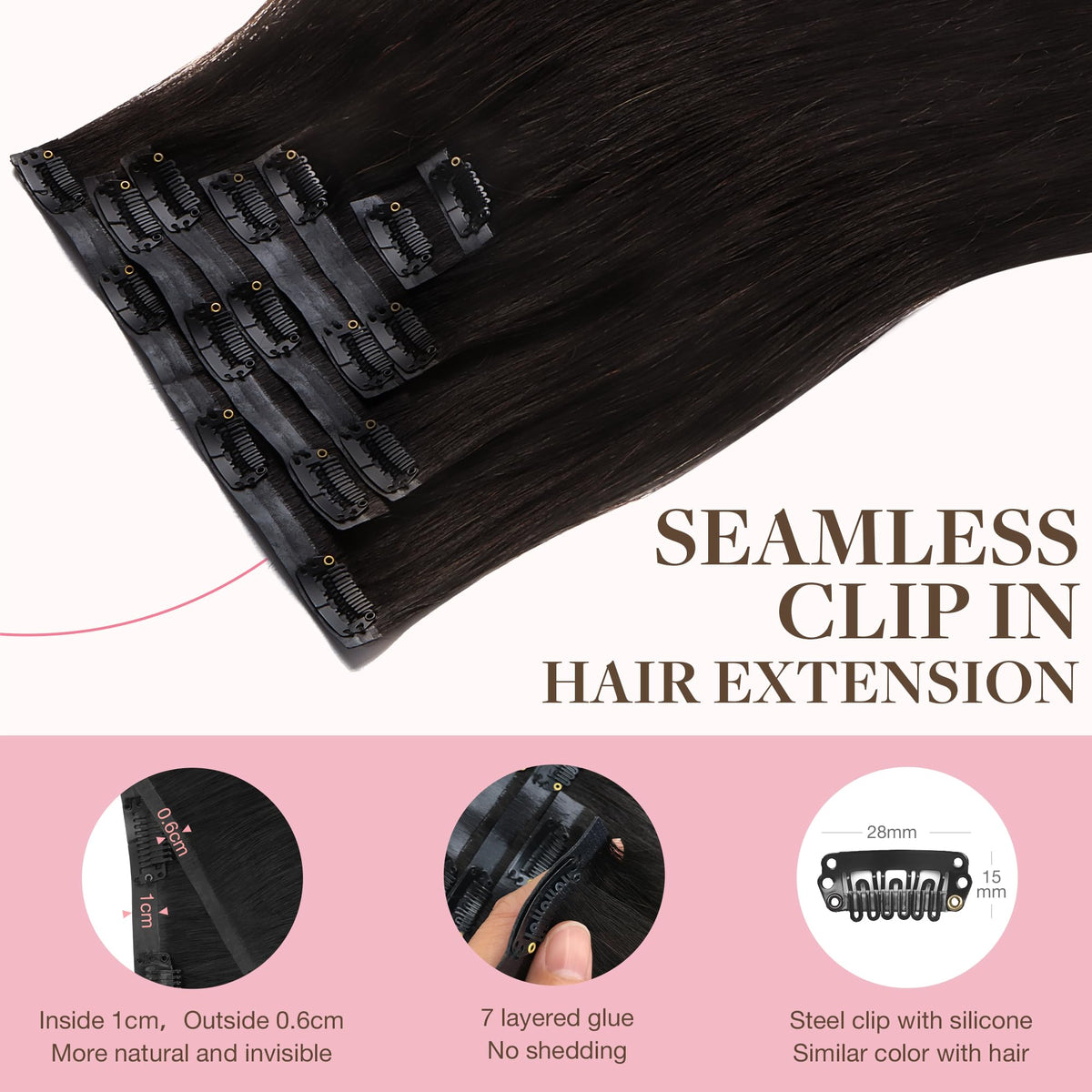 Extensions cheveux GOO GOO en cheveux humains avec reflets