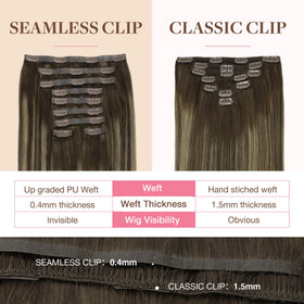 Extensions cheveux GOO GOO en cheveux humains véritables, texture soyeuse