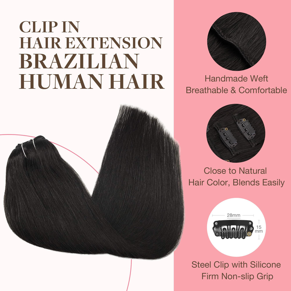 Extensions cheveux GOO GOO en paquet avec 7 pièces