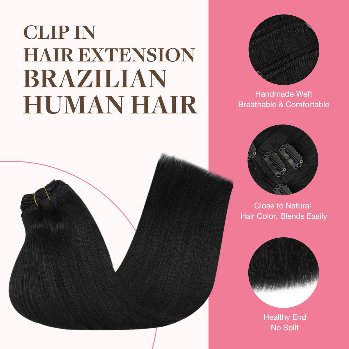 Extensions cheveux GOO GOO en paquet avec 9 pièces