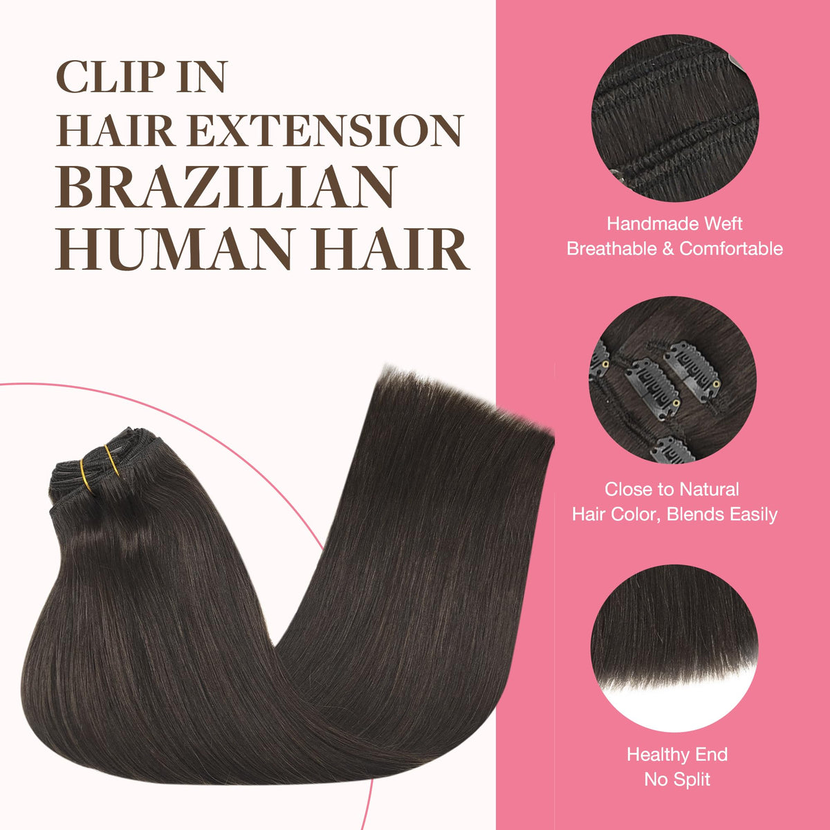 Extensions cheveux GOO GOO montrant la texture douce et soyeuse