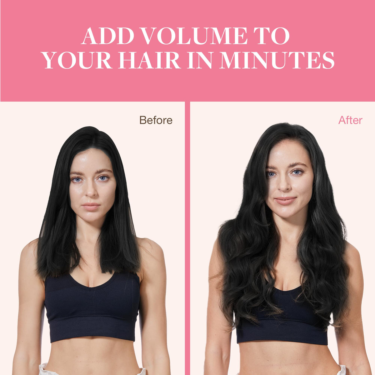 Extensions cheveux GOO GOO montrant la texture soyeuse