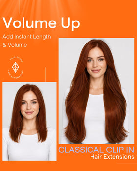 Extensions cheveux humains Cuivre Acajou en lumière naturelle