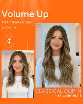 Extensions cheveux humains Full Shine en situation de coiffure