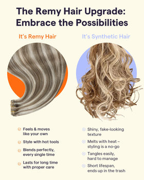 Extensions cheveux humains remy Full Shine en couleur naturelle