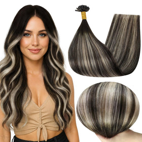 Extensions cheveux humains U Tip Full Shine 22 pouces vue de face