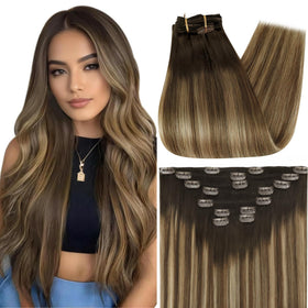 Extensions cheveux ombre Full Shine 175g, présentation avant