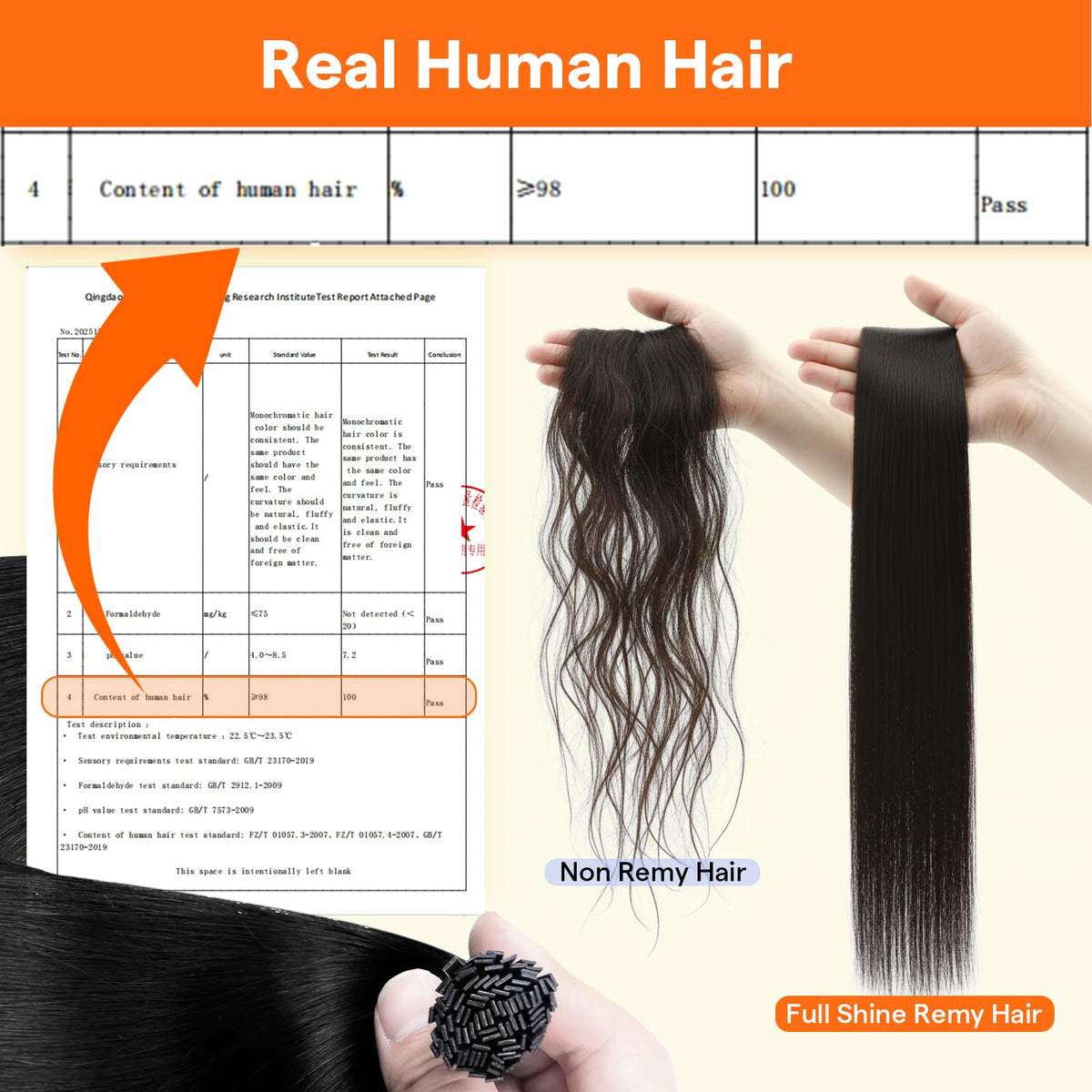 Extensions cheveux réels Full Shine avec outils de coiffure
