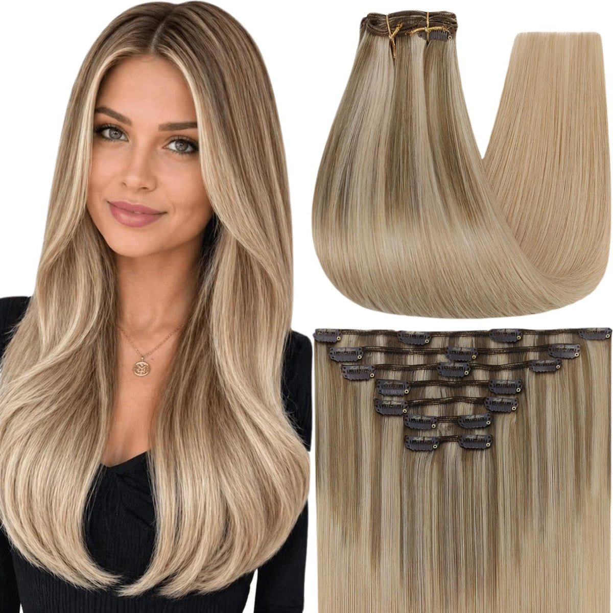Extensions cheveux Remy Full Shine 20 pouces vue avant