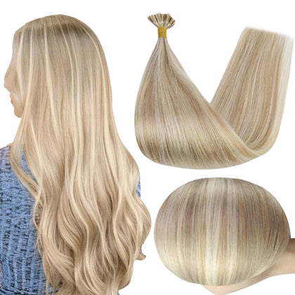 Extensions cheveux U Tip Full Shine 16 pouces vue de face