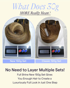 Extensions clip-in Full Shine posées sur cheveux naturels