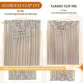 Extensions clip-in Full Shine posées sur une surface