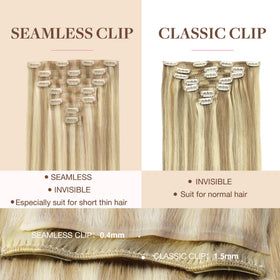 Extensions clip-in GOO GOO en cheveux humains, application facile