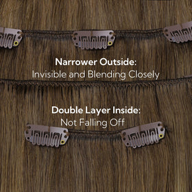 extensions clip-in hotbanana sur une tête de mannequin