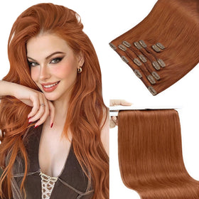 Extensions clip-in Sunny Hair 150g en cheveux humains, vue de face