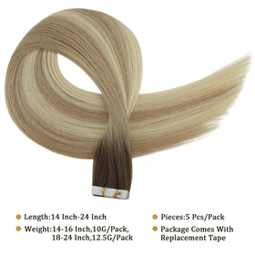 Extensions de cheveux blond cendré avec texture douce